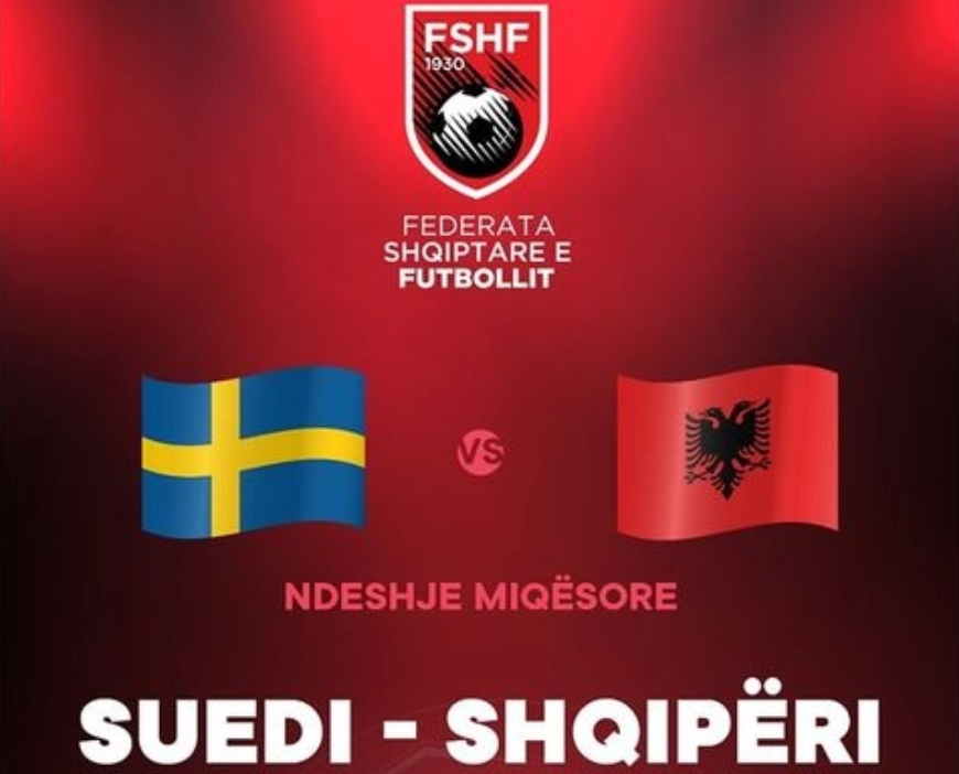  Shqipëria luan miqësore me Suedinë më 25 mars